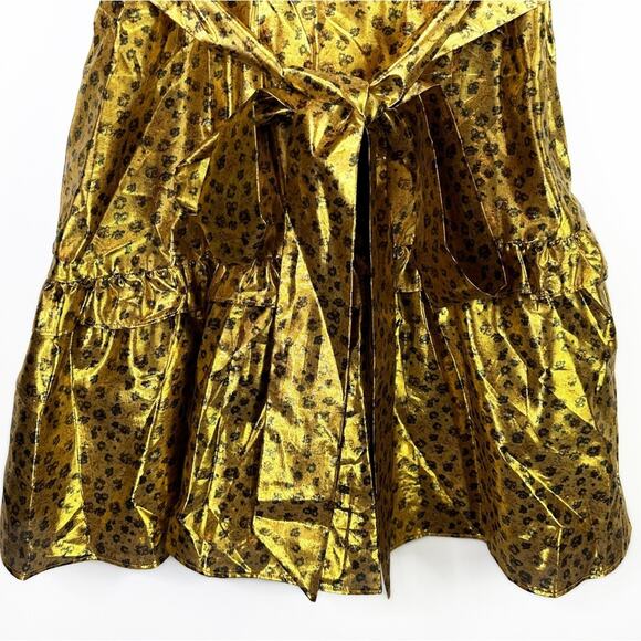 NWOT LoveShackFancy Zoya Gold Ditsy Floral Mini Dress. - Picture 7 of 15